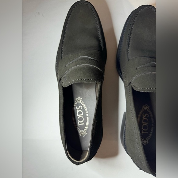 TODS Mens Suede Penny Loafers dark dark brown - Picture 8 of 12